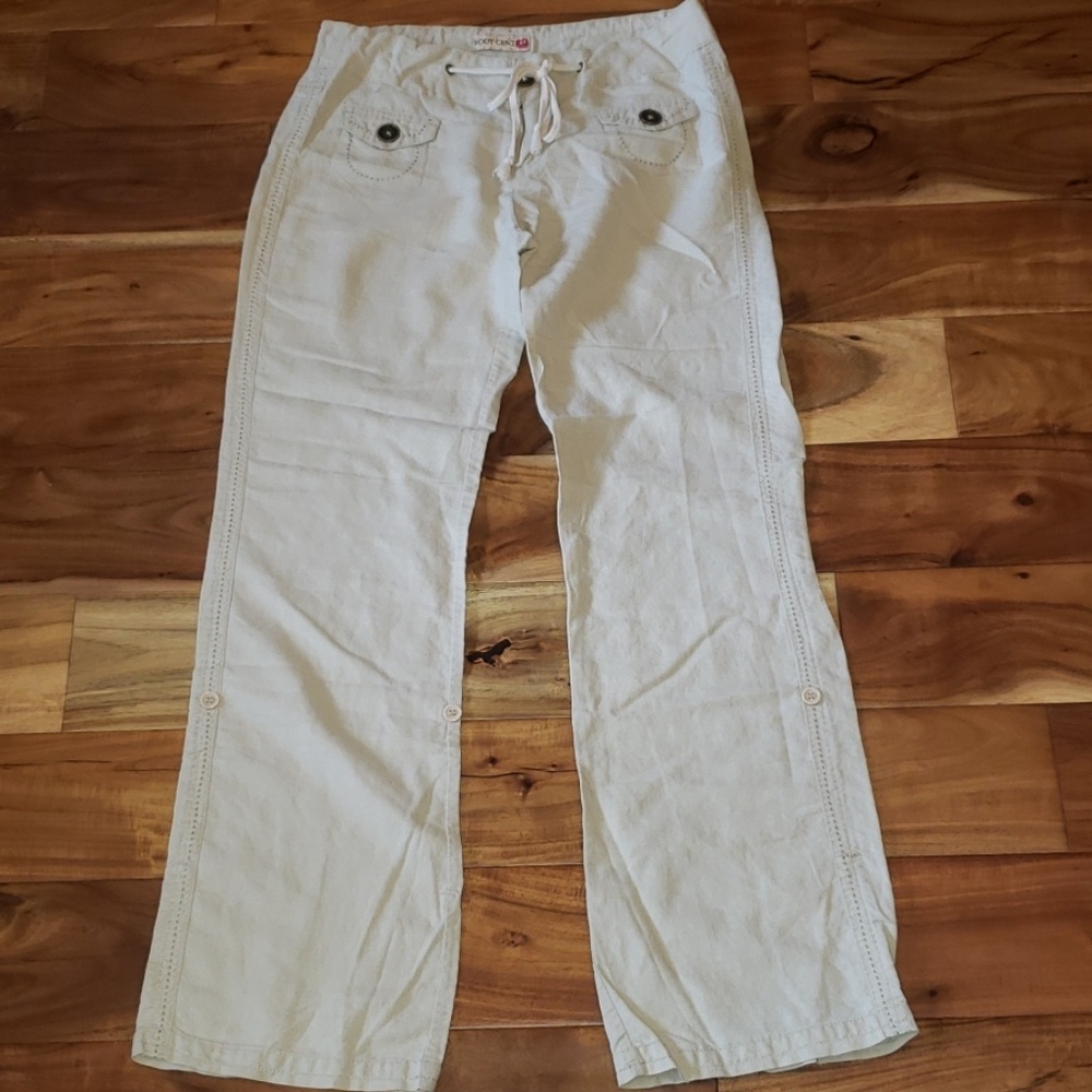 Linen blend pants